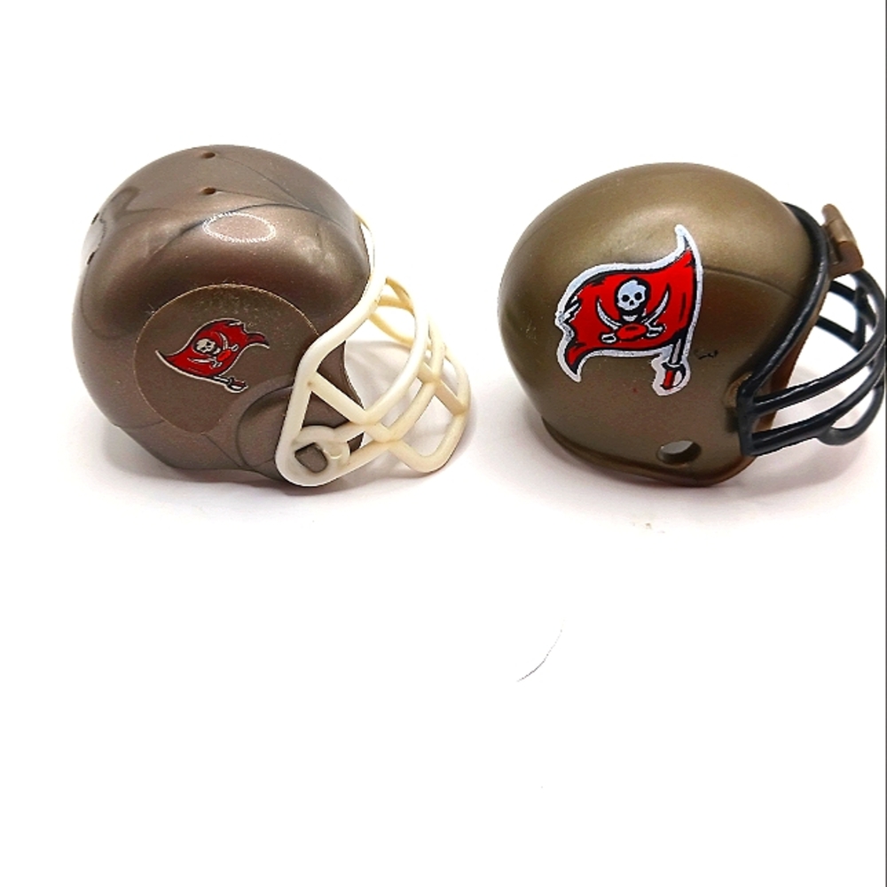 Lot of 2 Tampa Bay Buccaneers Mini NFL Football Helmets 2 "